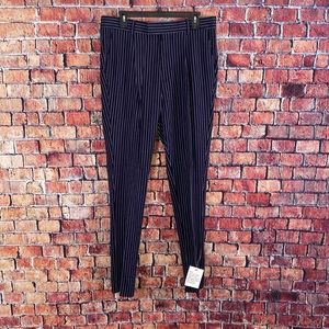 ASOS DESIGN skinny smart pants with navy pinstripe